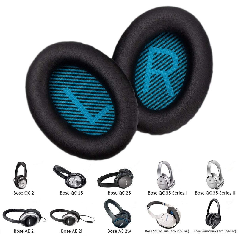 Luckvan Replacement Ear Pads for Bose Headphone Ear Cups for QuietComfort 15 25 35 QC2 Bose QC15 QC25 QC35,QC35II AE2,AE2i, AE2w, SoundTrue, SoundLink(Around-Ear) Headphones (Black) - Image 5